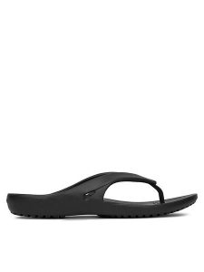 Crocs Japonki KADEE II FLIP W 202492-001 Czarny. Czarne klapki Crocs, bez wzorów, z tworzywa sztucznego, bez obcasa. Za 129,99 zł.