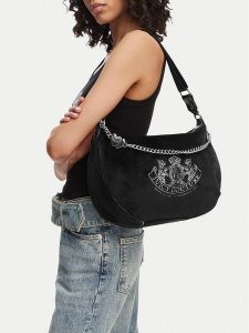 Juicy Couture Torebka CEO-BIJXT8990WZC. Czarny. Czarne torebki klasyczne Juicy Couture, bez wzorów, z materiału, bez dodatków. Za 349,99 zł.