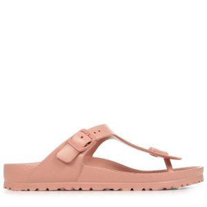 Klapki Birkenstock Gizeh Eva Damskie. Czerwone klapki Birkenstock, bez wzorów, z materiału, bez obcasa. Za 309,99 zł.