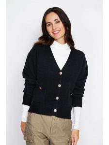 ASSUILI Kaszmirowy kardigan w kolorze czarnym rozmiar: 38. Czarne kardigany Assuili, z kaszmiru. Za 174,95 zł.