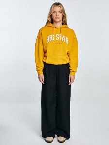BIG STAR Bluza w kolorze żółtym rozmiar: M. Żółte bluzy Big Star, m, bez wzorów, z kapturem. Za 129,99 zł.