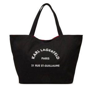 Torebka KARL LAGERFELD. Czarne torebki klasyczne KARL LAGERFELD, bez wzorów, bez dodatków. Za 229,99 zł.
