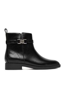 Nine West Botki CEO-NADIM-01 Czarny. Czarne botki Nine West, bez wzorów, z materiału, bez obcasa, na płaskiej podeszwie, bez zapięcia. Za 269,99 zł.