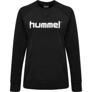 Bluza do piłki ręcznej damska Hummel Go Cotton Logo Sweatshirt Woman. Czarne bluzy Hummel, s, bez wzorów, bez kaptura. Za 74,40 zł.