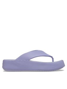 Crocs Japonki Getaway Groove Platform Flip 210700 Fioletowy. Fioletowe klapki Crocs, bez wzorów, z tworzywa sztucznego, bez obcasa. Za 229,99 zł.