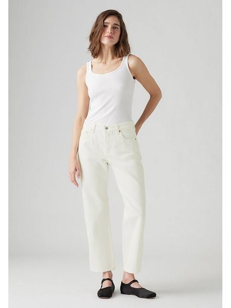 Levi's Dżinsy - Regular fit - w kolorze białym rozmiar: W30/L27. Brązowe jeansy Levi's®, z aplikacjami, z bawełny. Za 282,80 zł.