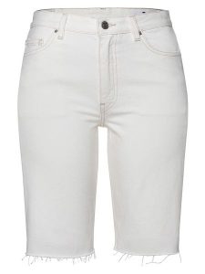 Cross Jeans Bermudy dżinsowe "Marisa" w kolorze białym rozmiar: W32. Białe szorty Cross Jeans, z aplikacjami, z bawełny, klasyczne. Za 55,95 zł.