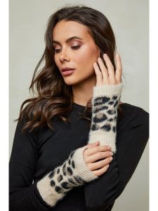 Soft Cashmere Rękawiczki w kolorze beżowo-czarno-brązowym rozmiar: onesize. Brązowe rękawiczki Soft Cashmere, bez wzorów, prążkowane. Za 84,01 zł.