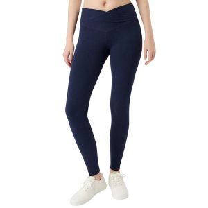 Damskie legginsy Mandala Wrap. Czarne legginsy MANDALA, bez wzorów, z bawełny. Za 278,50 zł.