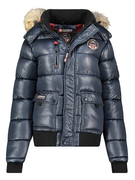 Canadian Peak Kurtka zimowa "Bugseak" w kolorze granatowym rozmiar: L. Niebieskie kurtki Canadian Peak, na zimę, l, bez wzorów, z puchu, bez kaptura. Za 318,37 zł.