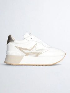 Liu Jo Sneakersy w kolorze złoto-białym rozmiar: 38. Białe trampki Liu Jo, bez wzorów, bez zapięcia. Za 281,10 zł.