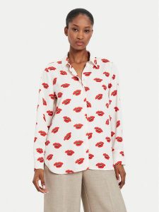 Marella Koszula Yeah 2423116063 Écru Regular Fit. Koszule Marella, bez wzorów, z syntetyku, bez kołnierzyka, bez ramiączek. Za 459,99 zł.