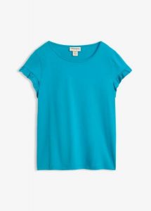 T-shirt z czystej bawełny. Czarne t-shirty bonprix, bez wzorów, z bawełny, bez kołnierzyka, bez ramiączek. Za 32,99 zł.