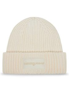 Tommy Jeans Czapka Script AW0AW17909 Kremowy. Białe czapki Tommy Jeans, bez wzorów, z bawełny. Za 109,99 zł.