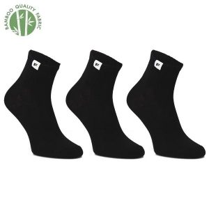 Skarpety damskie Filippo, elastyczne dopasowanie oddychająca struktura miękkie wykończenie 3 pary , czarne, SD-AN04 BK. Czarne skarpetki Filippo, bez wzorów. Za 29,99 zł.