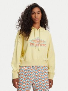 Billabong Bluza All Time EBJFT00146 Żółty Boxy Fit. Żółte bluzy Billabong, l, bez wzorów, z bawełny, bez kaptura. Za 159,99 zł.