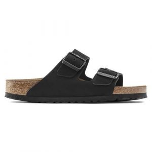 Klapki damskie Birkenstock Arizona Sfb. Klapki Birkenstock, bez wzorów, z materiału, bez obcasa. Za 489,70 zł.