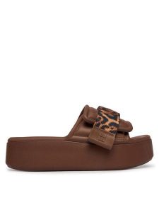 Melissa Klapki Melissa Free Fuzzy Slide Platform Ad 37835 Brązowy. Brązowe klapki Melissa, bez wzorów, z tworzywa sztucznego, bez obcasa. Za 476,99 zł.