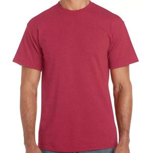 Wrzosowa Koszulka Bawełniana Dla Dorosłych Unisex. Brązowe bluzki GILDAN, xl, bez wzorów, z bawełny, sportowe, bez kołnierzyka, bez ramiączek. Za 61,99 zł.