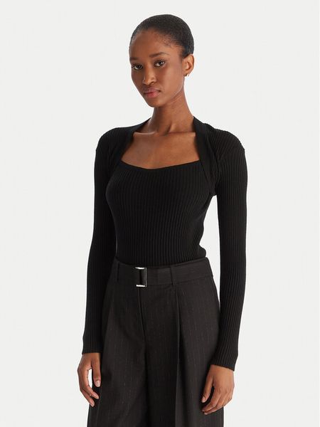 ACCESS FASHION Sweter 54-8048 Czarny Slim Fit. Czarne swetry klasyczne ACCESS FASHION, l, z syntetyku, bez kołnierzyka. Za 159,99 zł.