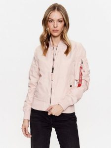 Alpha Industries Kurtka bomber MA-1 141041 Różowy Regular Fit. Czerwone kurtki Alpha Industries, xs, bez wzorów, z syntetyku, bez kaptura. Za 499,99 zł.