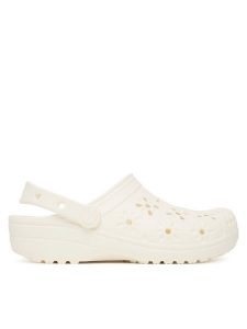 Crocs Klapki Classic Floral Cut-Out Clog 210927 Écru. Klapki Crocs, bez wzorów, z tworzywa sztucznego, bez obcasa. Za 159,99 zł.