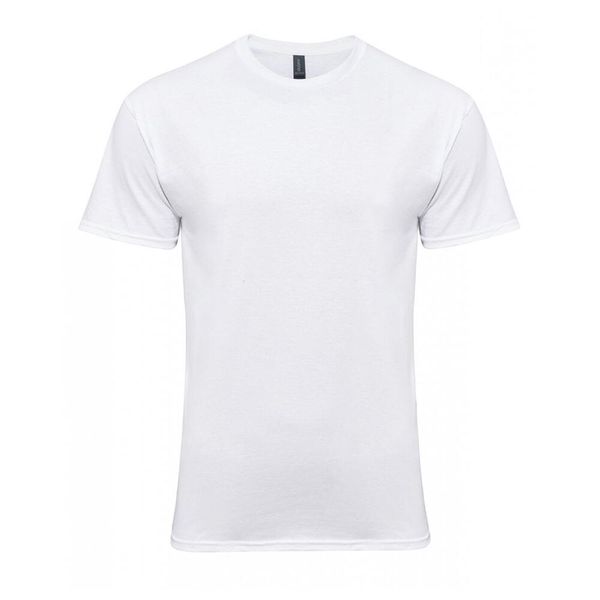 Bawełniana Lekka Koszulka Unisex Dla Dorosłych. Białe bluzki GILDAN, l, bez wzorów, z bawełny, sportowe, bez kołnierzyka, bez ramiączek. Za 31,99 zł.