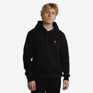 Bluza na deskorolkę z wytrzymałego materiału HD500 czarna. Czarne bluzy DECATHLON, na zimę, m, bez wzorów, z bawełny, bez kaptura. Za 139,99 zł.