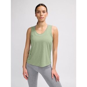 Damski tank top Hummel MT Light Burnout. Szare topy Hummel, bez wzorów, sportowe, bez kołnierzyka, bez ramiączek. Za 156,00 zł.