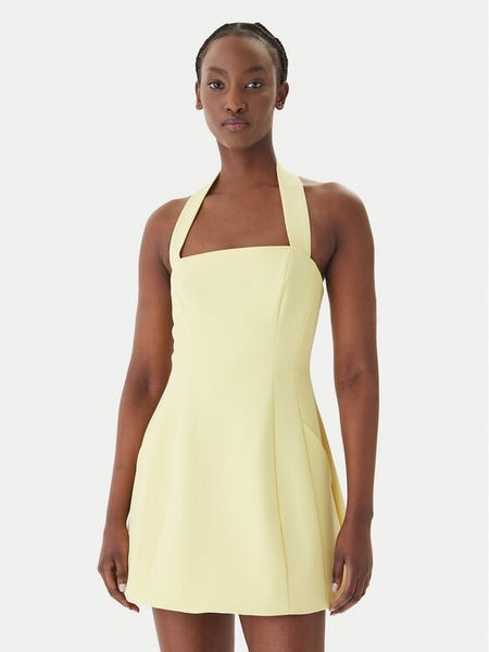 Bardot Sukienka koktajlowa Nevelle 59857DB1 Żółty Slim Fit. Żółte sukienki Bardot, bez wzorów, z syntetyku, wizytowe, bez kołnierzyka, bez ramiączek. Za 639,99 zł.