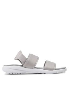 Clara Barson Sandały WSS20555-03 Szary. Szare sandały Clara Barson, bez wzorów, z materiału, bez obcasa, na płaskiej podeszwie, bez zapięcia. Za 109,99 zł.