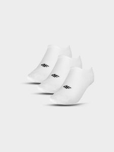 4F Skarpety casual stopki (3-pack) damskie - białe 35-38. Białe skarpetki 4f, bez wzorów, z bawełny. Za 44,99 zł.
