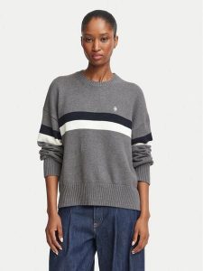 Guess Jeans Sweter W6BR08 Z1251 Szary ciemny Regular Fit. Szare swetry klasyczne Guess Jeans, xl, z bawełny, bez kołnierzyka. Za 389,99 zł.
