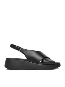 Lasocki Sandały CEO-RST-TILIA-02 Czarny. Czarne sandały Lasocki, bez wzorów, ze skóry, bez obcasa, na koturnie, bez zapięcia. Za 169,99 zł.