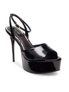 Nine West Sandały CHANDA ZL23031CC Czarny. Czarne sandały Nine West, bez wzorów, ze skóry, bez obcasa, na szpilce, bez zapięcia. W wyprzedaży za 199,99 zł.