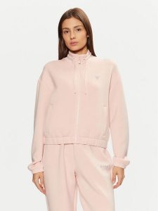 Guess Bluza V4BQ14 K7UW2 Różowy Regular Fit. Czerwone bluzy Guess, xs, z aplikacjami, z wiskozy, bez kaptura. Za 209,99 zł.