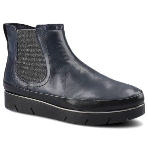 Granatowe Botki Tamaris Damskie Buty Na Platformie. Niebieskie botki Tamaris, bez wzorów, z futra, bez obcasa, na obcasie, bez zapięcia. Za 269,00 zł.