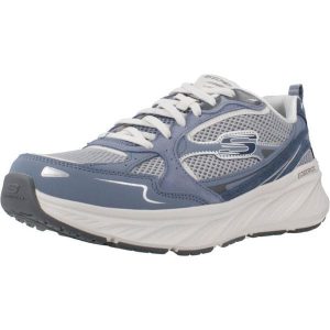 Buty SKECHERS EDGERIDE COOL FUSION Niebieski. Niebieskie buty trekkingowe Skechers, ze skóry, bez zapięcia. Za 361,43 zł.