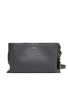 DKNY Torebka R44E1I54 Szary. Szare listonoszki DKNY, bez wzorów, ze skóry, bez dodatków. Za 659,99 zł.
