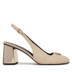 Czółenka Furla. Brązowe czółenka Furla, bez wzorów, bez obcasa, bez zapięcia. Za 739,99 zł.