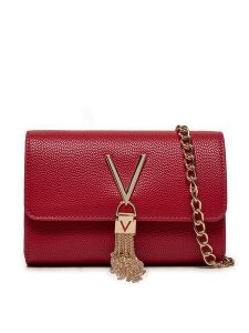 Valentino Torebka Divina VBS1R403G Czerwony. Czerwone torebki klasyczne Valentino, bez wzorów, ze skóry, bez dodatków. Za 219,99 zł.