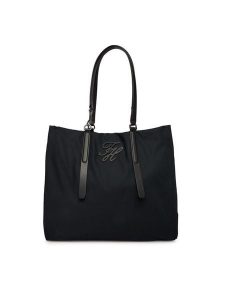 Tommy Hilfiger Torebka Th Elevated Nylon Tote AW0AW18406 Czarny. Czarne shopper bag TOMMY HILFIGER, bez wzorów, z materiału, bez dodatków. Za 649,99 zł.