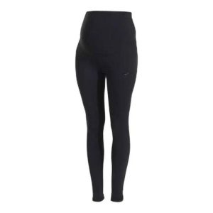 Legginsy ciążowe dla kobiet Joma. Czarne legginsy JOMA, bez wzorów, z materiału, z podwyższonym stanem, długie. Za 146,50 zł.