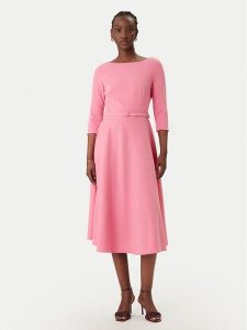 Rinascimento Sukienka koktajlowa CFC0127892003 Różowy Regular Fit. Czerwone sukienki Rinascimento, l, bez wzorów, z syntetyku, wizytowe, bez kołnierzyka, bez ramiączek. Za 699,99 zł.