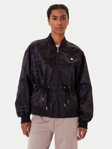 Guess Kurtka przejściowa V5YL11 WHFU0 Czarny Regular Fit. Czarne kurtki Guess, m, z aplikacjami, z syntetyku, bez kaptura. Za 529,99 zł.