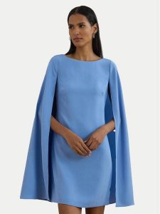 LAUREN RALPH LAUREN Sukienka koktajlowa 253855210033 Niebieski Slim Fit. Niebieskie sukienki Lauren Ralph Lauren, bez wzorów, z syntetyku, wizytowe, bez kołnierzyka, bez ramiączek. Za 649,99 zł.