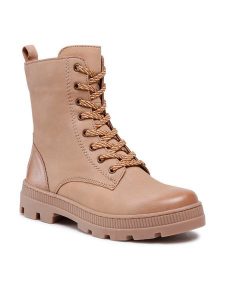 Lasocki Trzewiki WI23-PUSZAN-16 Beżowy. Brązowe botki Lasocki, bez wzorów, z nubiku, bez obcasa, na płaskiej podeszwie, bez zapięcia. Za 229,99 zł.