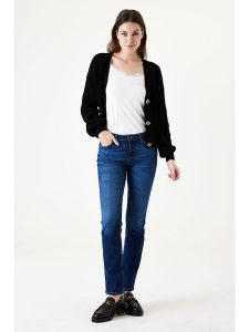 Garcia Dżinsy - Slim fit - w kolorze granatowym rozmiar: W29. Niebieskie jeansy Garcia, z aplikacjami. Za 140,53 zł.