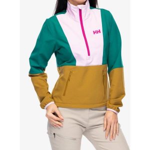 Kurtka przeciwwiatrowa damska Helly Hansen Cascade Shield Anorak. Brązowe kurtki Helly Hansen, bez wzorów, bez kaptura. Za 471,99 zł.