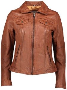 7eleven Skórzana kurtka "Brest" w kolorze jasnobrązowym rozmiar: 46. Brązowe kurtki 7eleven, bez wzorów, ze skóry, bez kaptura. Za 434,99 zł.